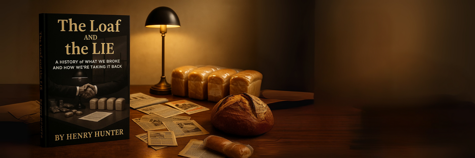 Loaf and Lie book cover background