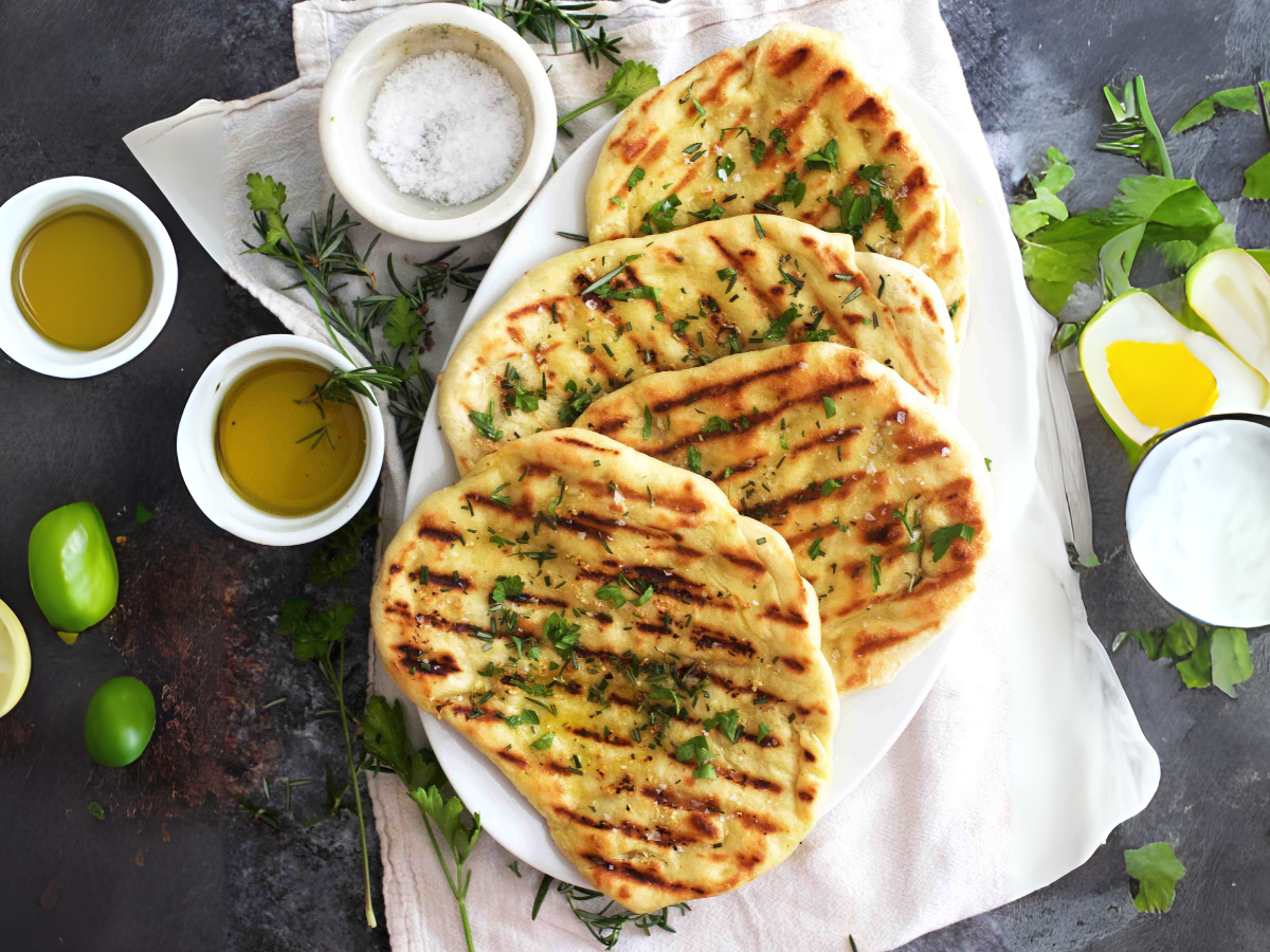 Grilled Flatbread with Toppings